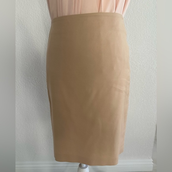 Ann Taylor Classic Tan Midi Skirt - Picture 1 of 5